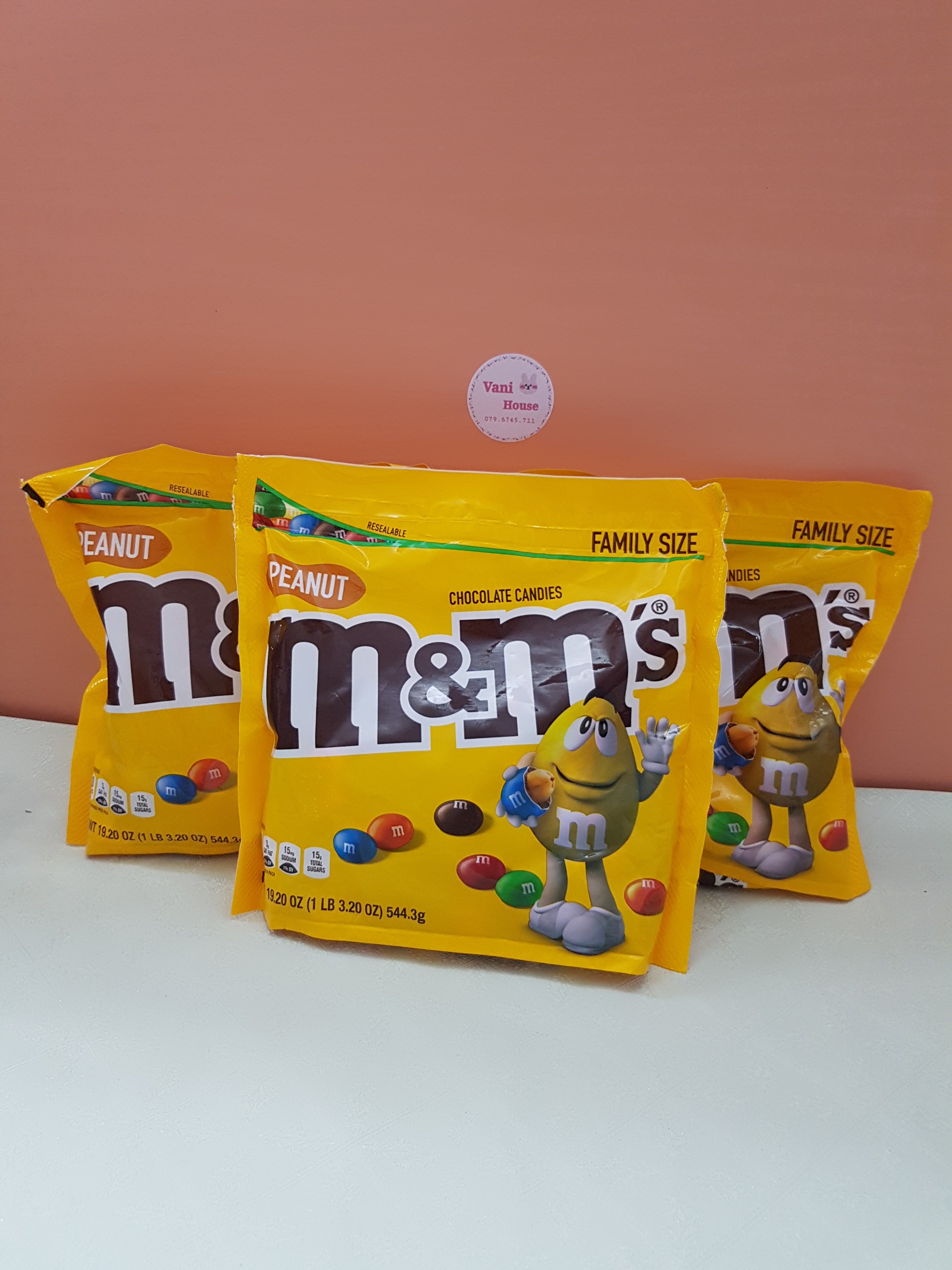 Kẹo Socola M&M nhân đậu phộng 544.3g - Hàng Mỹ