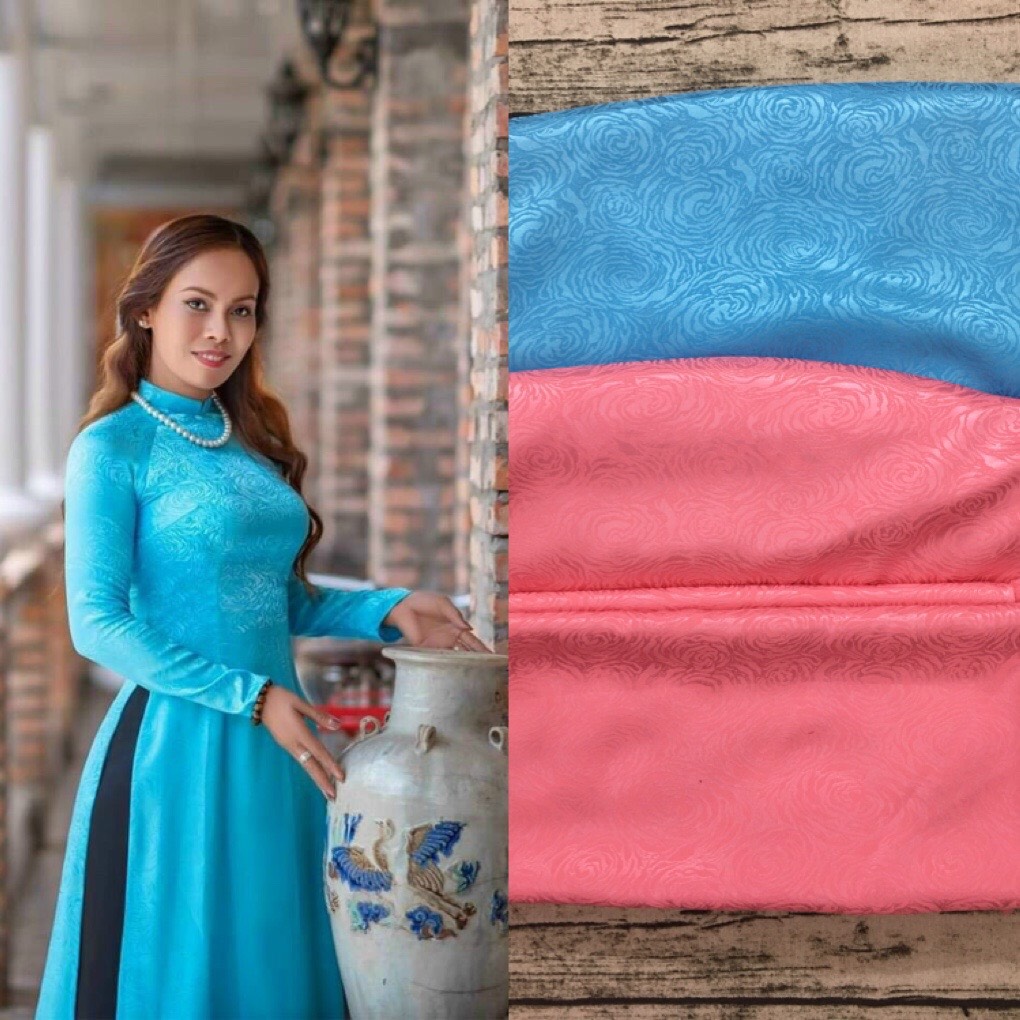 Vải gấm may áo dài, may áo bà ba cực đẹp