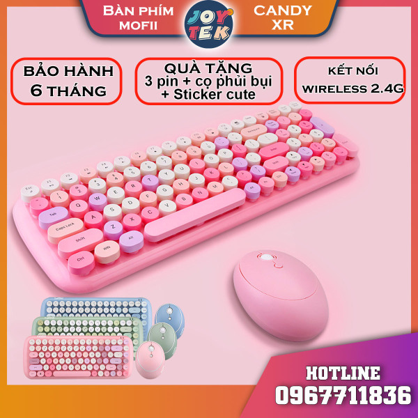 Bảng giá Mofii candy Xr | Bộ bàn phím và chuột không dây MOFII CANDY XR dùng cho PC laptop Tivi macbook và điện thoại ipad Phong Vũ