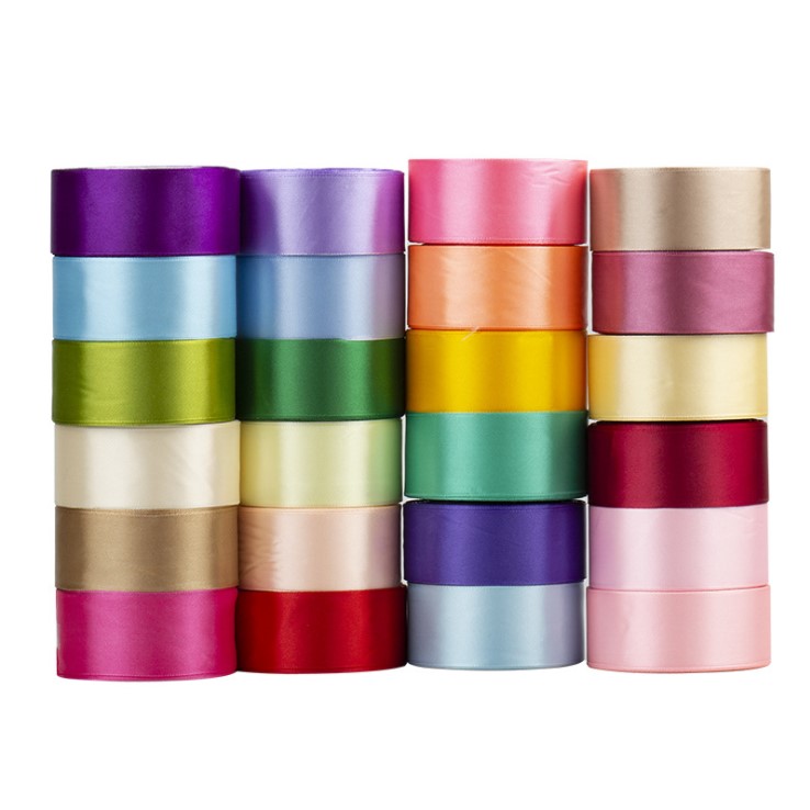 Ruy băng lụa trơn bản 1cm, 2cm, 4cm (Cuộn 22m)