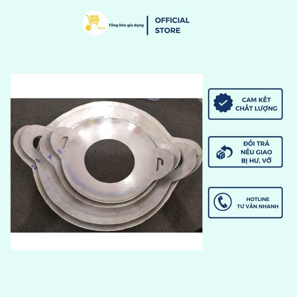 Vỉ Chảo Máy Bay Đủ Size, Chảo Lót Nồi Nấu Bếp Củi Bền, Dày Dặn, Tiện Lợi | MTA-MART