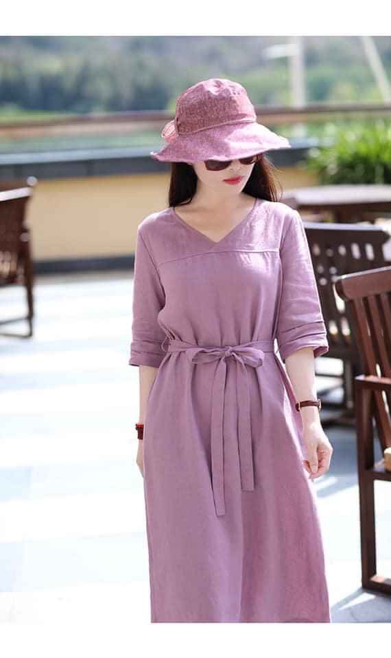 [HCM]Đầm Suông Nữ Thắt Eo Xinh Đẹp