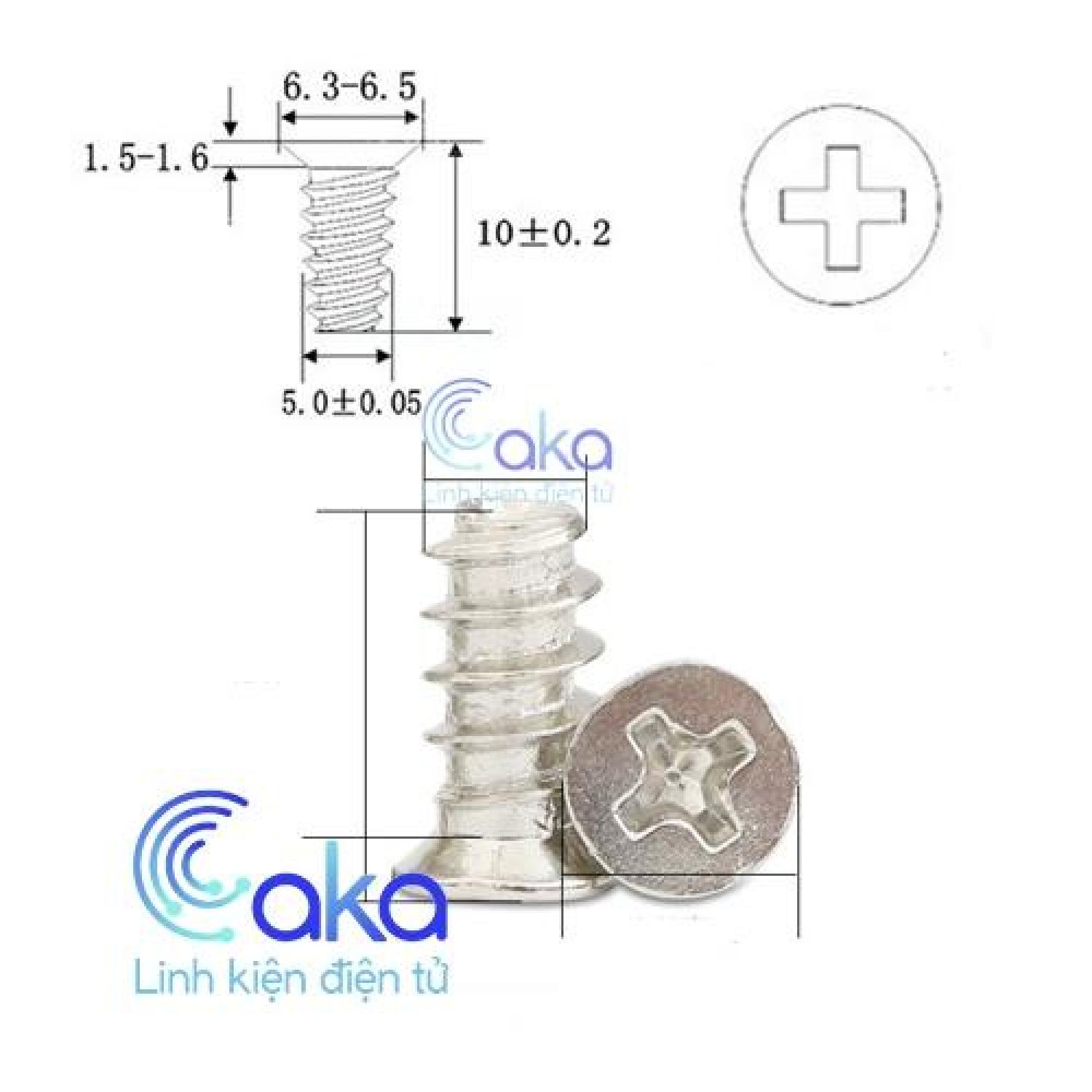 Gói 10 cái Ốc vít bắt cố định lưới quạt tản nhiệt 10mm