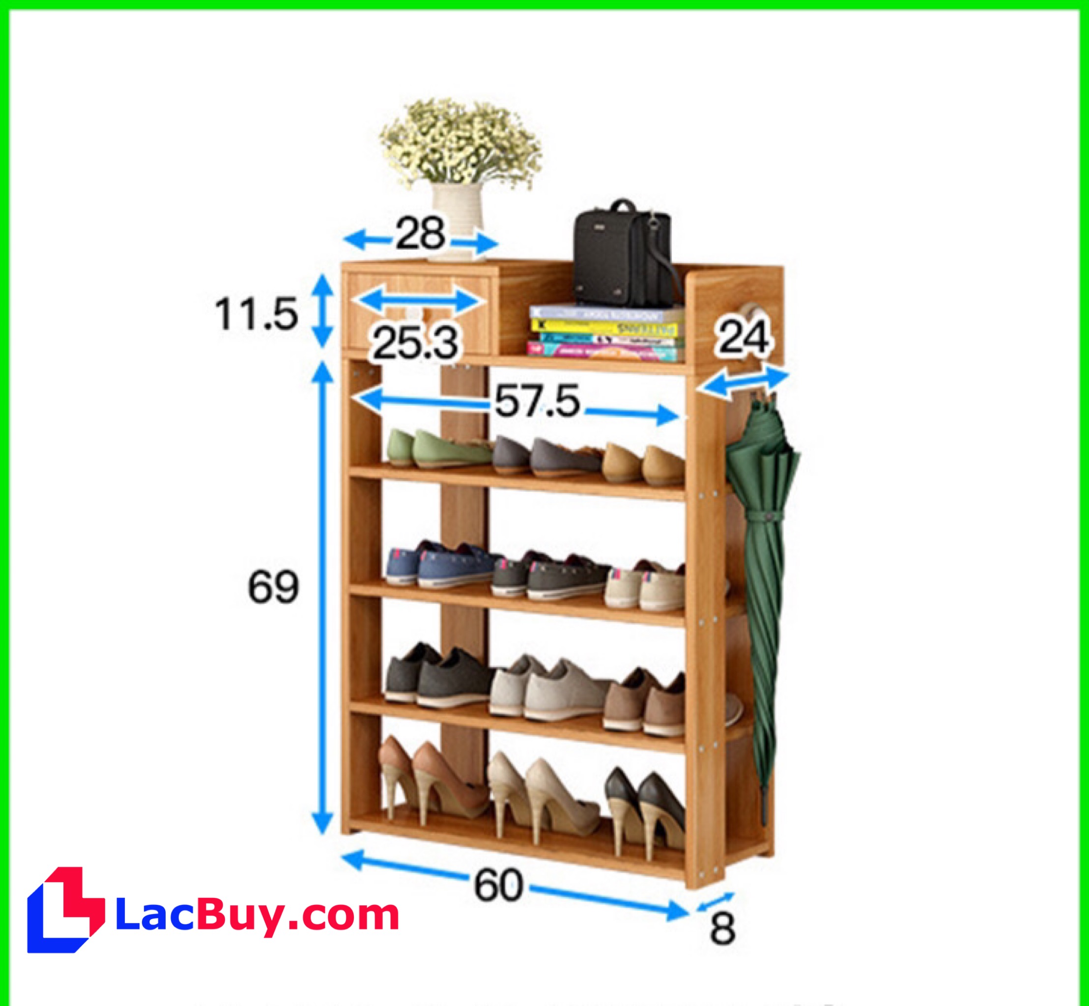 Kệ Để Giày Dép Gỗ 5-7 Tầng Cao Cấp