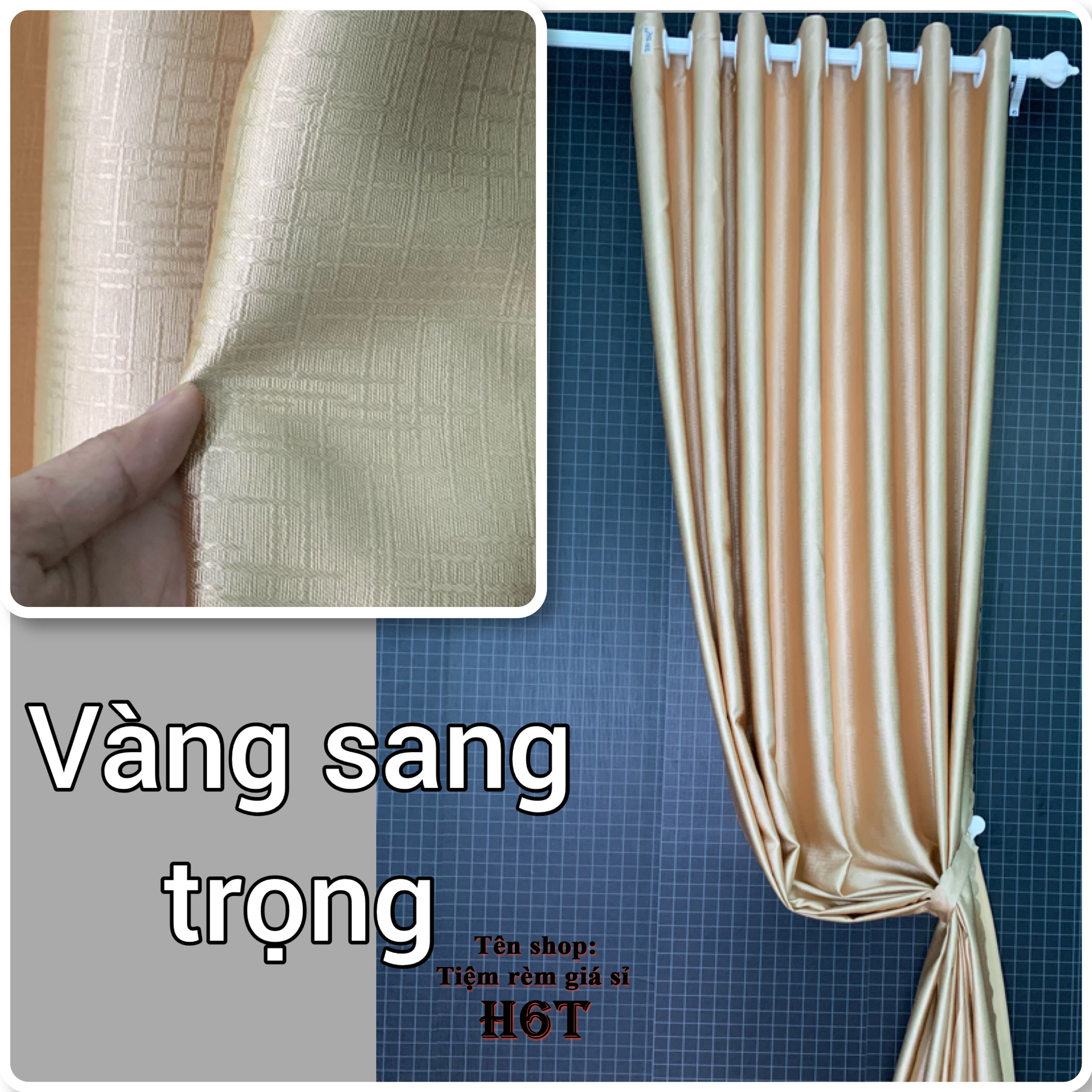 RÈM MÀN CỬA _ MÀU VÀNG ĐẸP SANG