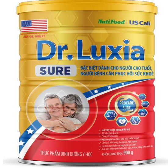 Sữa bột Dr Luxia Sure dành cho người cao tuổi cần phục hồi sức khỏe