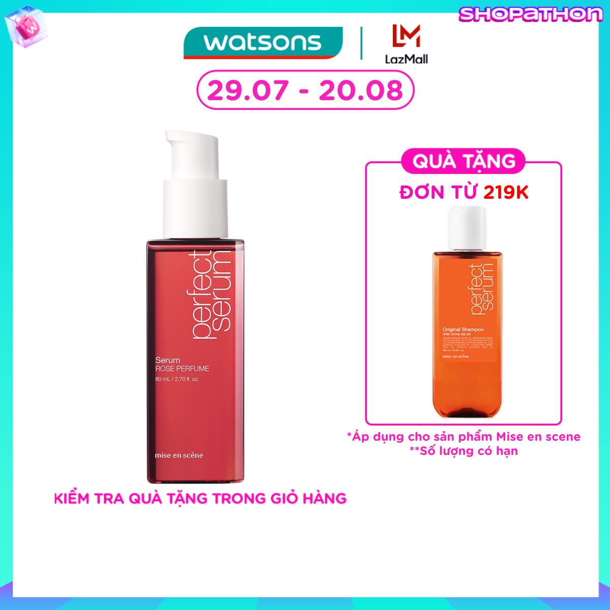 Dầu Dưỡng Tóc mise en scène Perfect Serum Rose Perfume 80ml