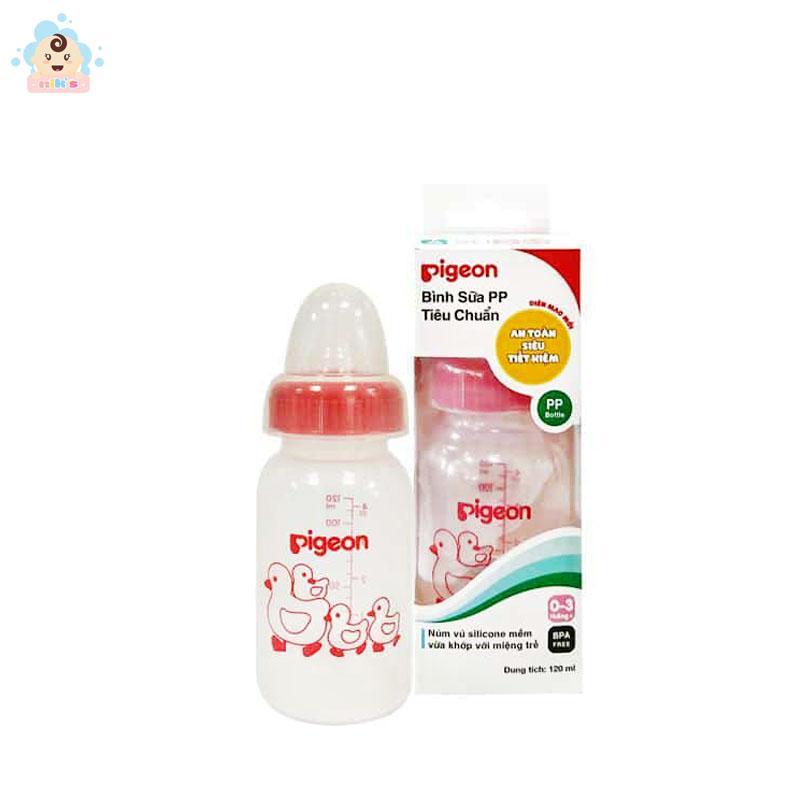 Bình Sữa PP Tiêu Chuẩn Hình Vịt Pigeon 120ml