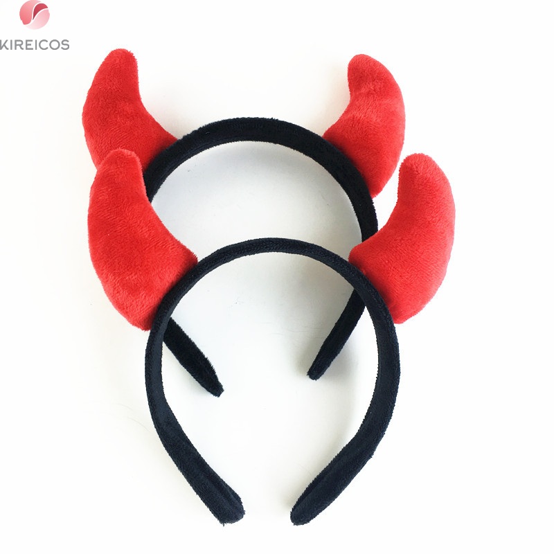 [HCM]1 Băng Đô Bờm Cài Tóc Trang Điểm Đi Chơi Sừng Trâu Hot Trend - kireicos