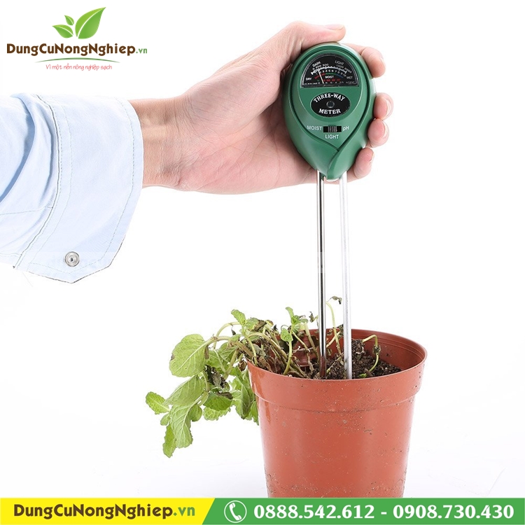 Máy đo ph độ ẩm ánh sáng 3 trong 1