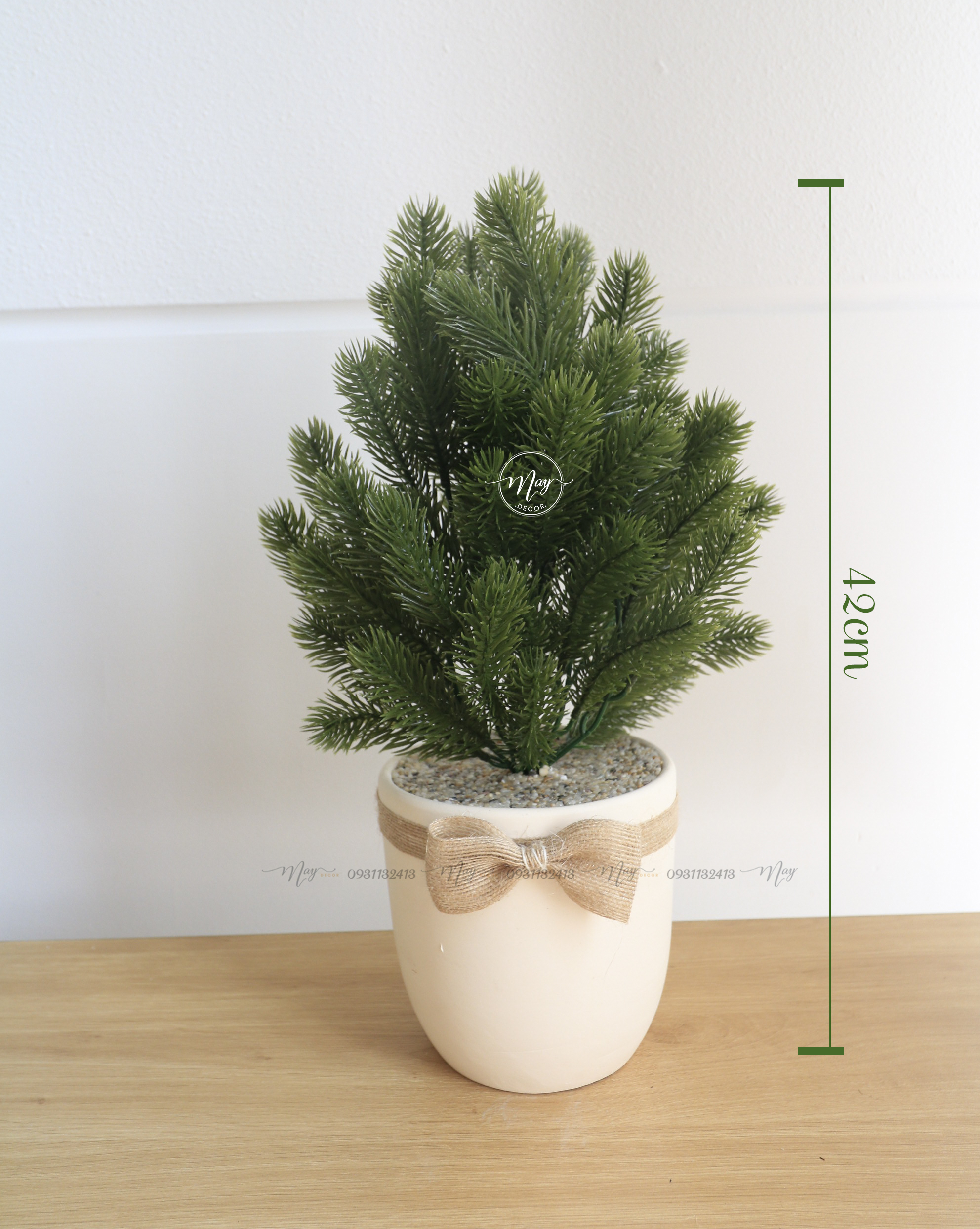 Cây thông noel đuôi chồn, cây thông để bàn trang trí giáng sinh 2024 - Maydecor