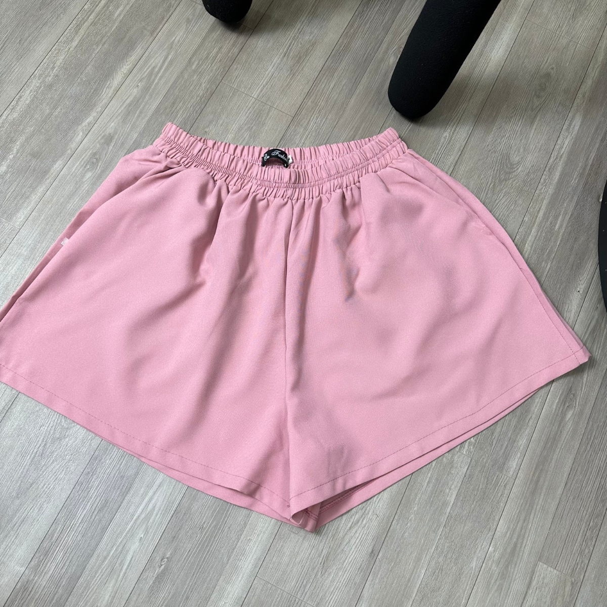Bigsize women's black shorts slip-on basic plain fabric Four Seasons chubby girl's black shorts-q500