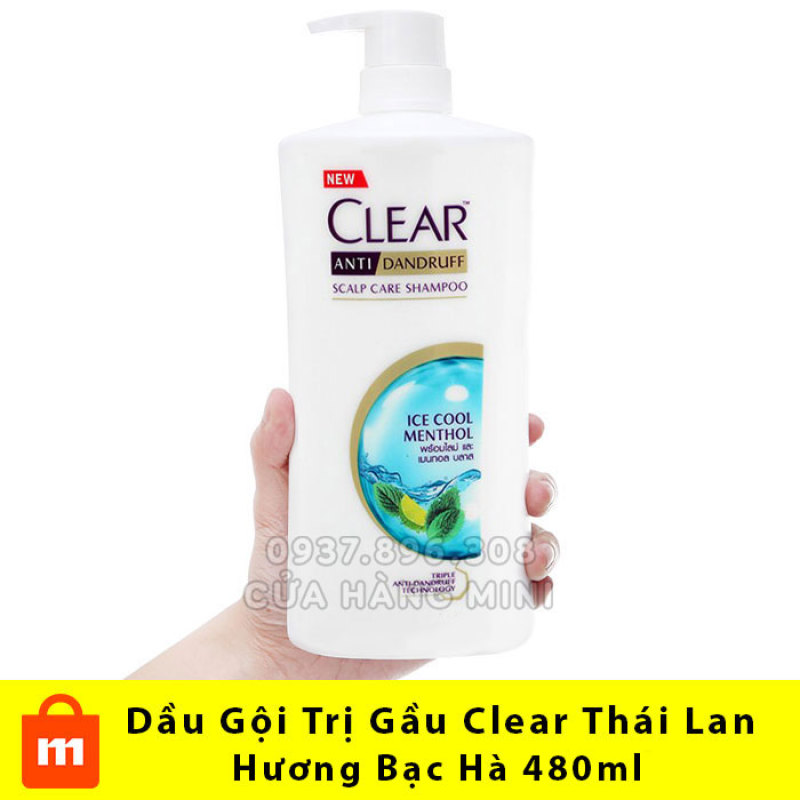 【SALE】 Dầu Gội Sạch Gàu Clear Hương Bạc Hà Thái Lan 480ml giá rẻ