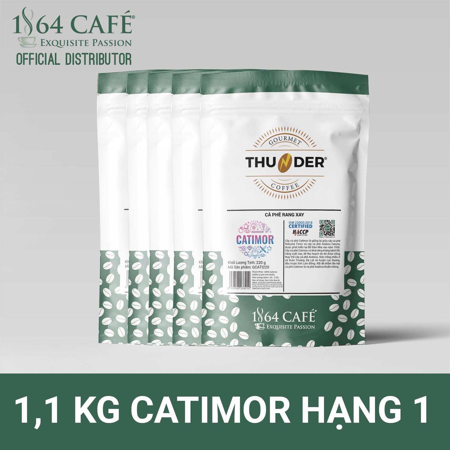 1,1Kg Cà Phê Catimor Bột Tinh Khiết 100% - 1864 CAFÉ