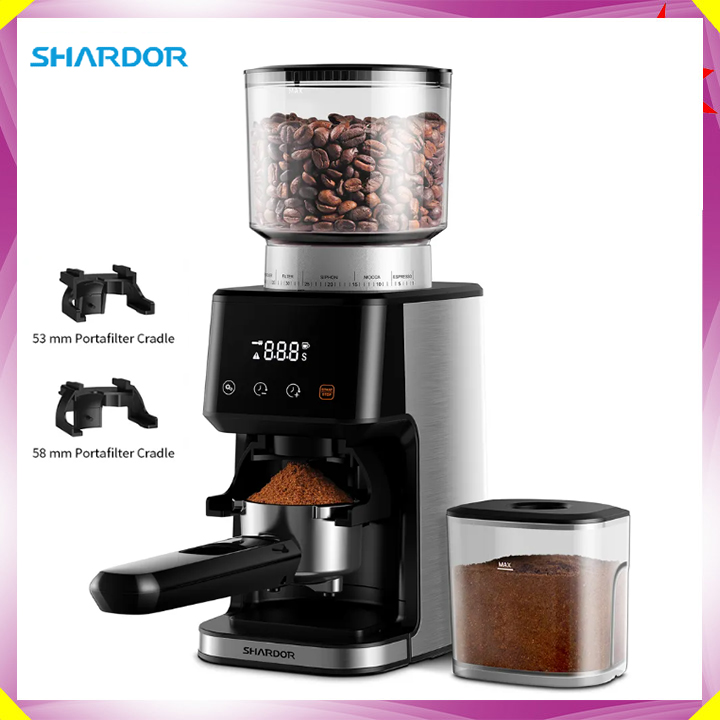 Máy xay hạt cà phê espresso 51 chế độ cao cấp shardor bd-cg018 - hàng chính hãng