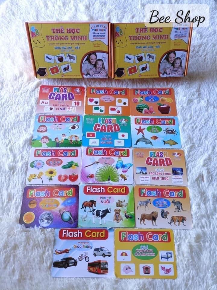 Bộ thẻ Flash Card song ngữ size to