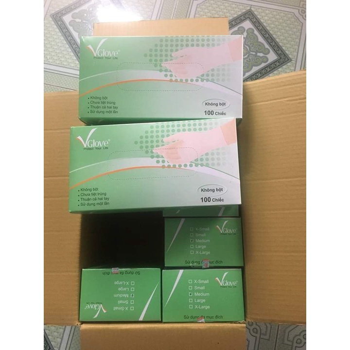 Găng tay y tế không bột và có bột Vglove