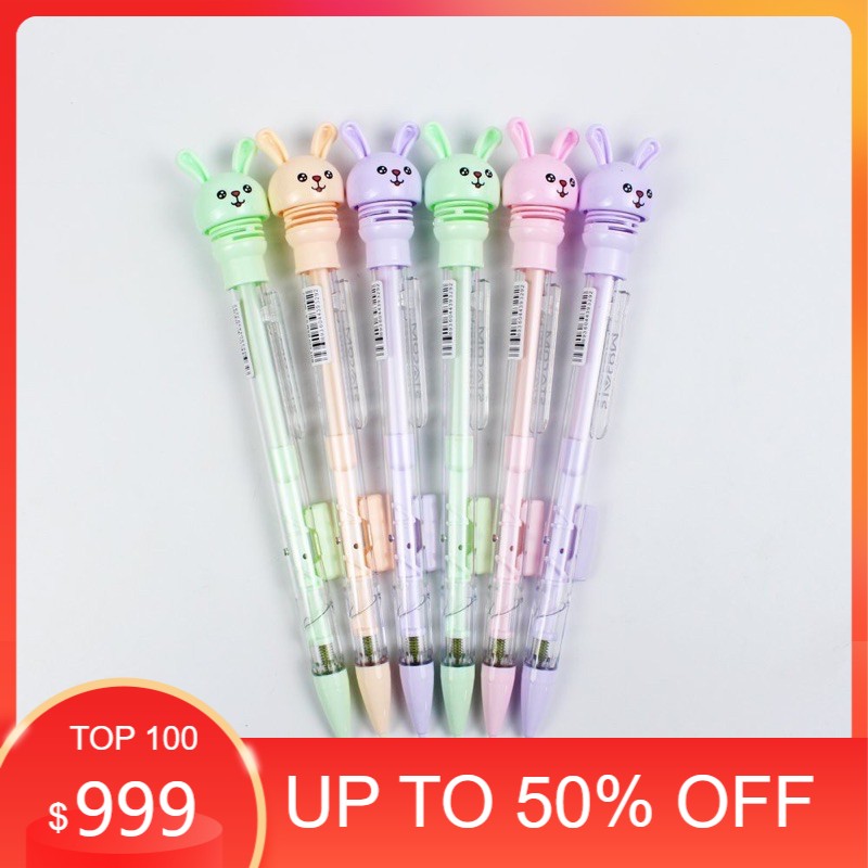 Bút chì bấm hình thỏ lò xo xinh xắn stacom