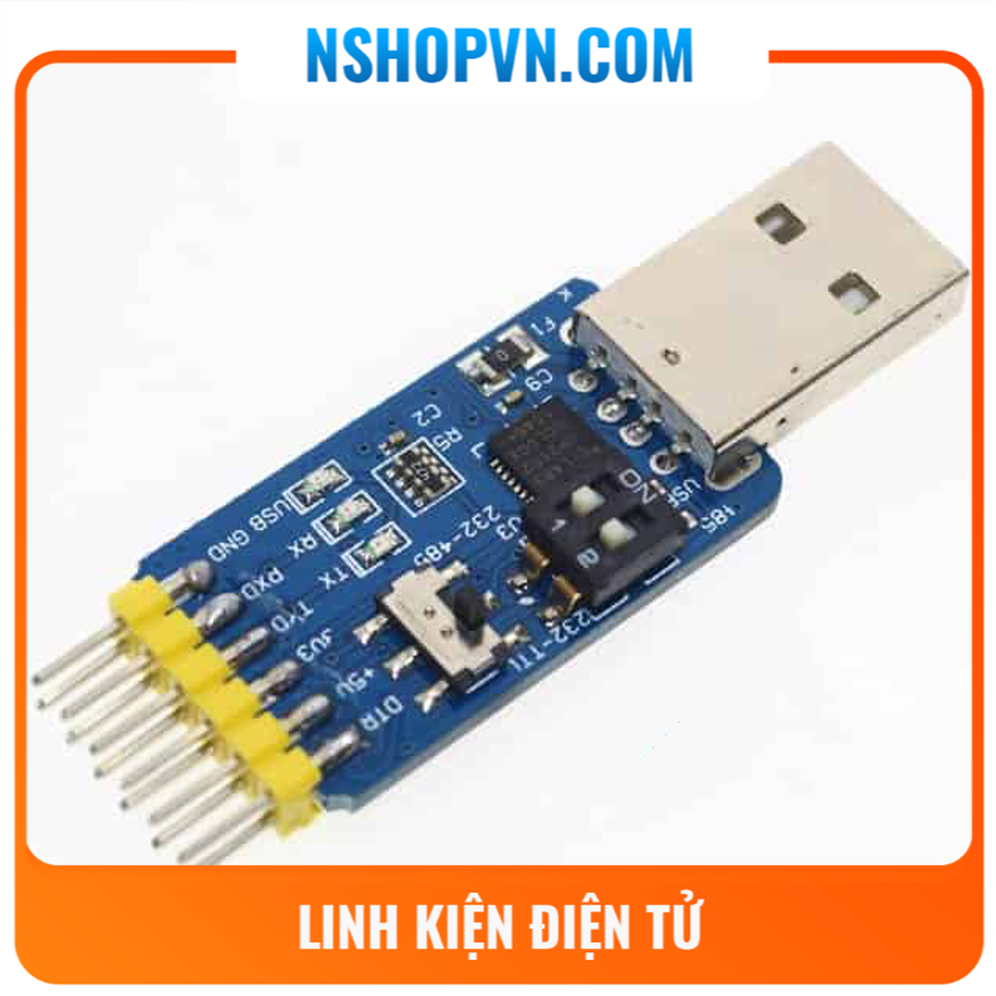 Mạch chuyển tín hiệu 6 chức năng usb to ttl uart rs232 rs485