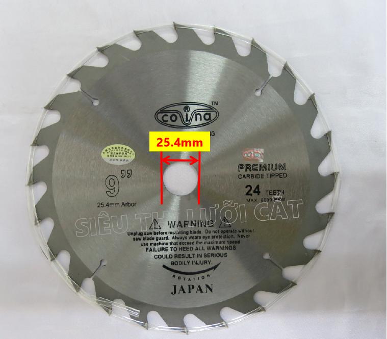 [HCM]LƯỠI CẮT GỖ COVINA 230mm x 24 răng