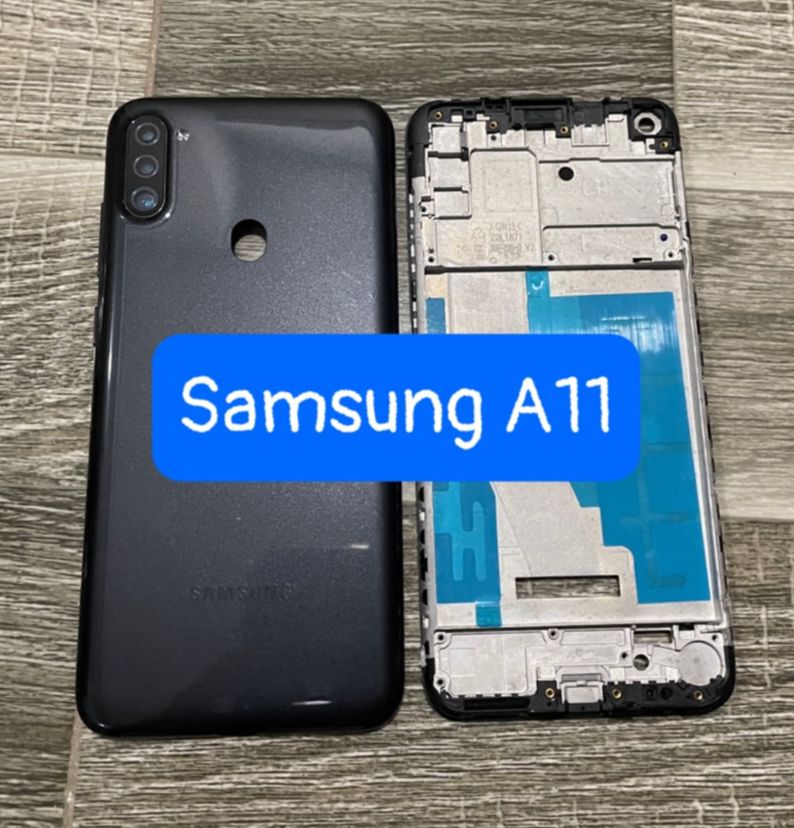 Bộ vỏ samsung A11 ,kèm khay sim,phím,kính camera