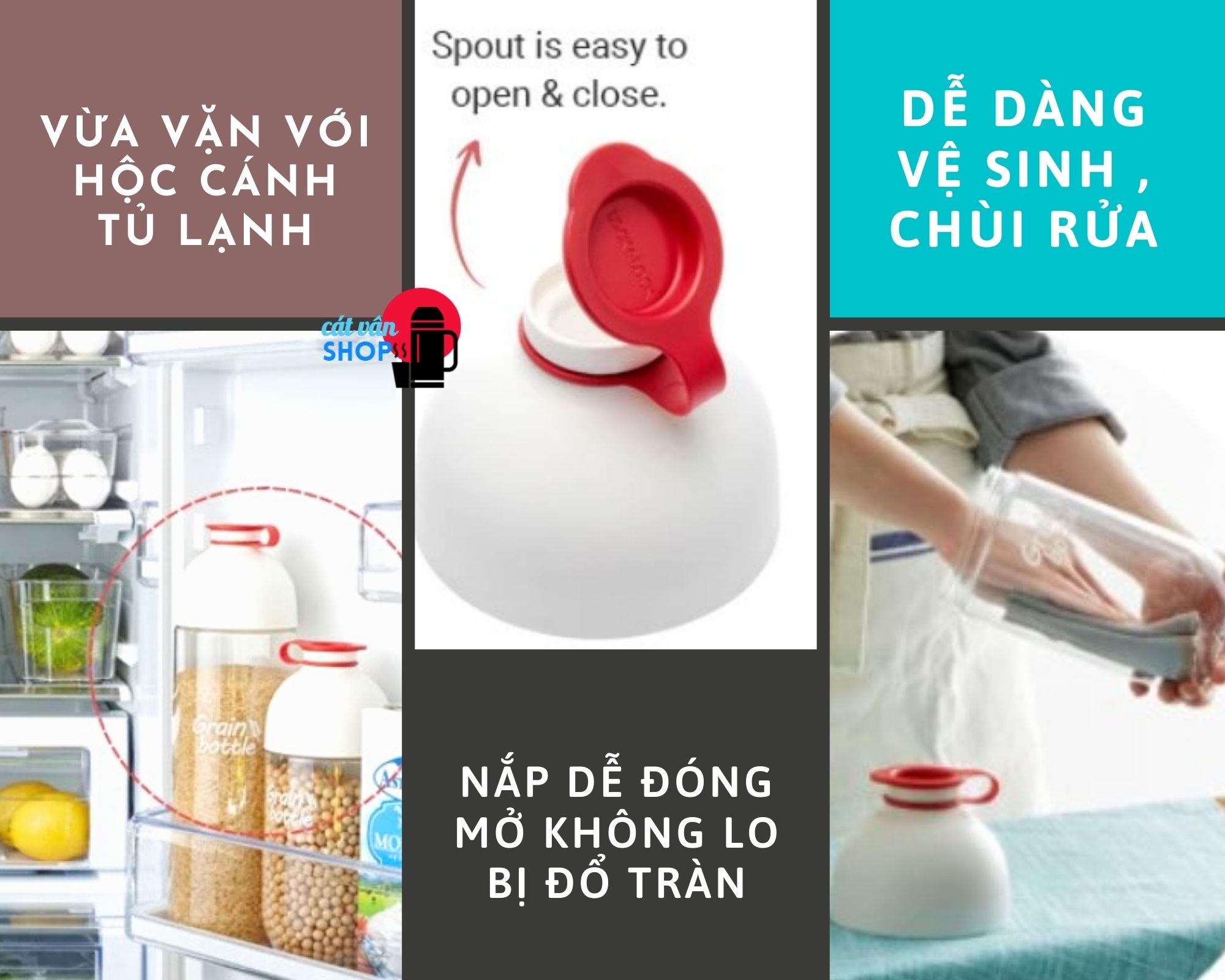 Hộp đựng thực phẩm Interlock Grain Bottle Lock&Lock các dung tích