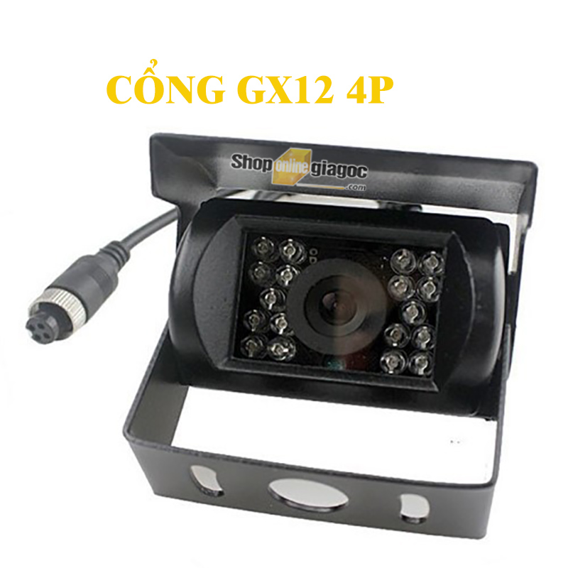 [HCM] Camera Lùi Chống Nước Gắn Xe Tải 12-24V Cổng AV/GX12 4P (cổng GX12 4P)