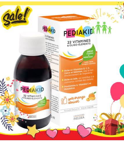 Vitamin tổng hợp Pediakid 22 Vitamines Cho Trẻ Từ 6 Tháng Trở Lên của Pháp