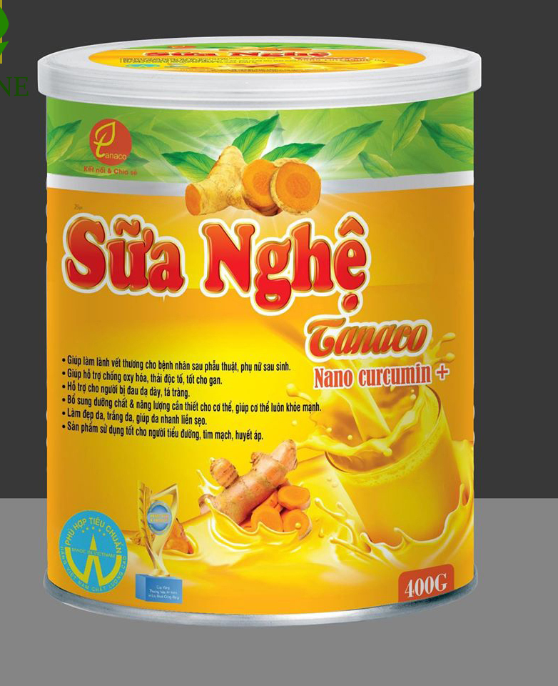 Sữa nghệ Tanaco nano curcumin hỗ trợ tiêu hóa, chống ung thư, tăng đề kháng, đẹp da, thon dáng