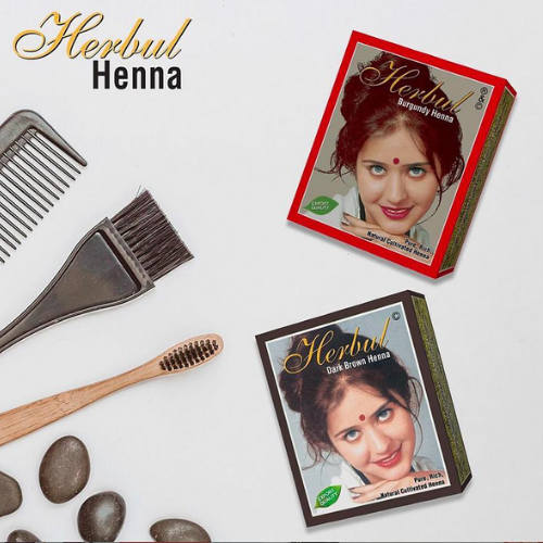 Bột nhuộm tóc thảo dược Ấn Độ Herbul Henna [ Tặng kèm Mũ trùm đầu+ Lược+ Găng tay]