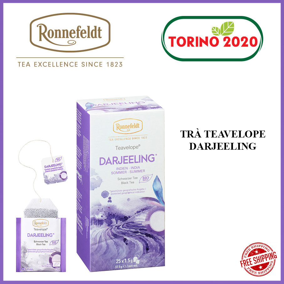 [HCM][HÀNG CHÍNH HÃNG] Trà túi lọc Trà Ronnefeldt tea - Teavelope Darjeeling 1 hộp / 25 Sachets