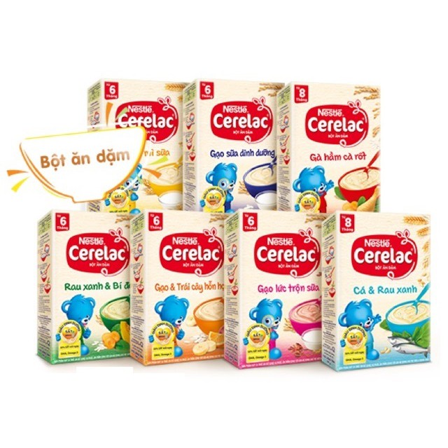Bột Ăn Dặm Nestle Cerelac Đủ Vị 200G (Date/2022)