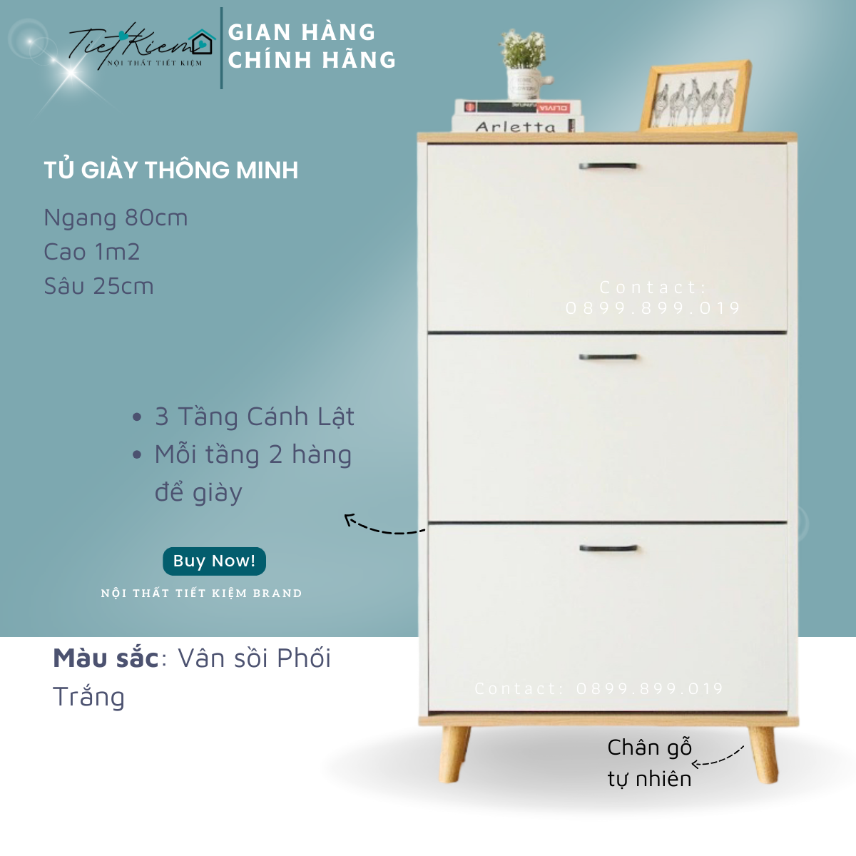 Tủ giày thông minh gỗ NTTK TG789889