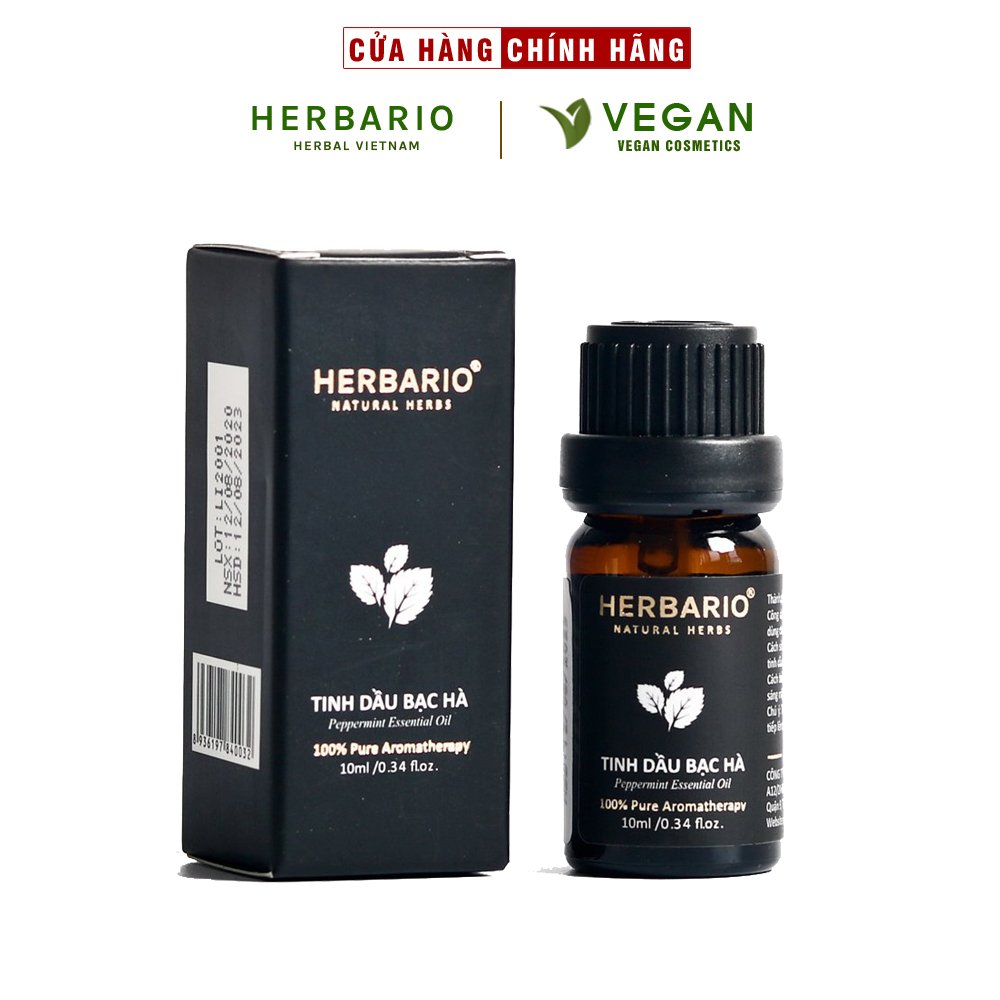 Tinh dầu bạc hà nguyên chất herbario 10ml