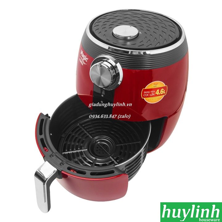 [HCM]Nồi chiên không dầu Magic Korea A-802 - 4.6 lít [Đỏ - Đen]