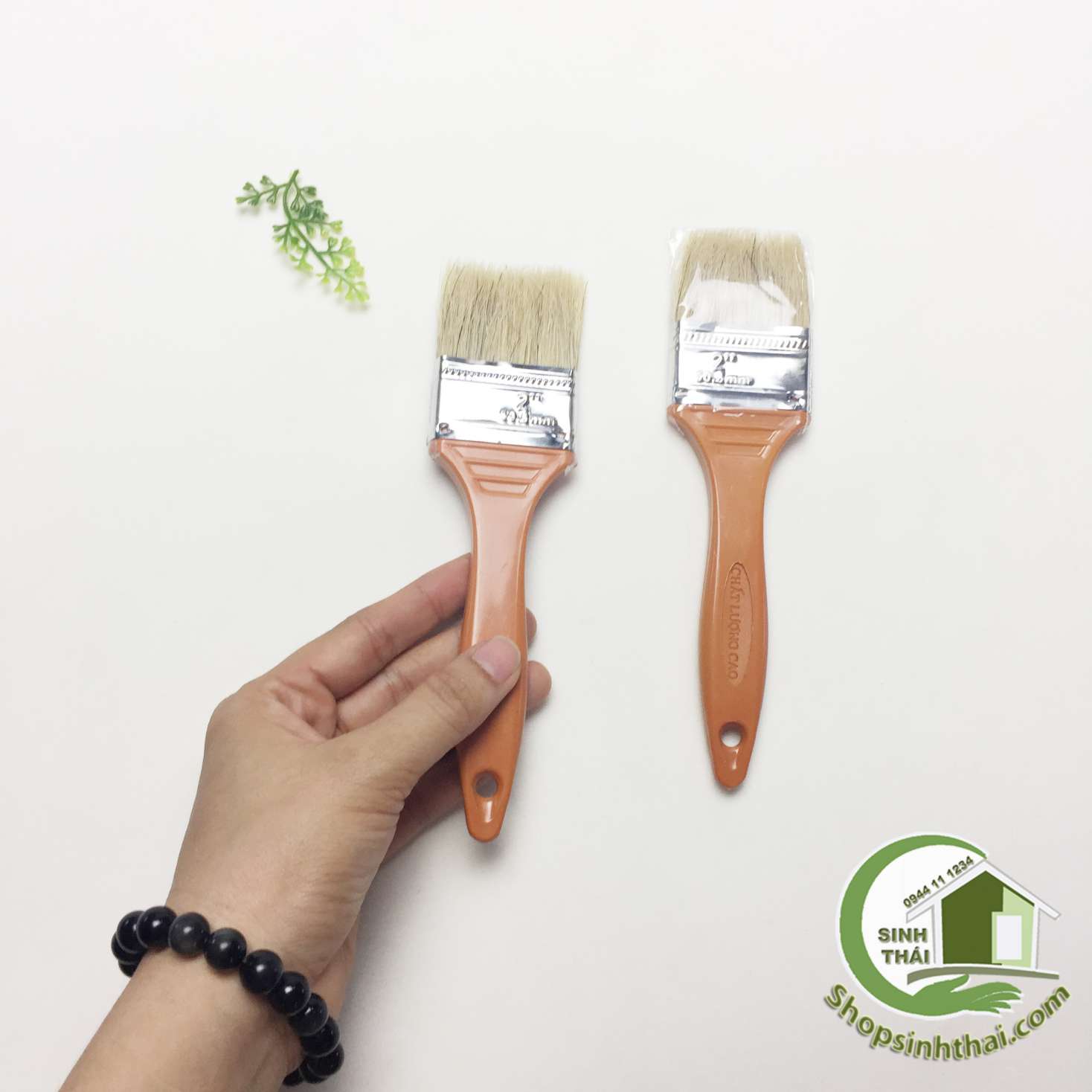 [HCM]Cây cọ quét sơn - chổi quét sơn lông vàng 2 phân
