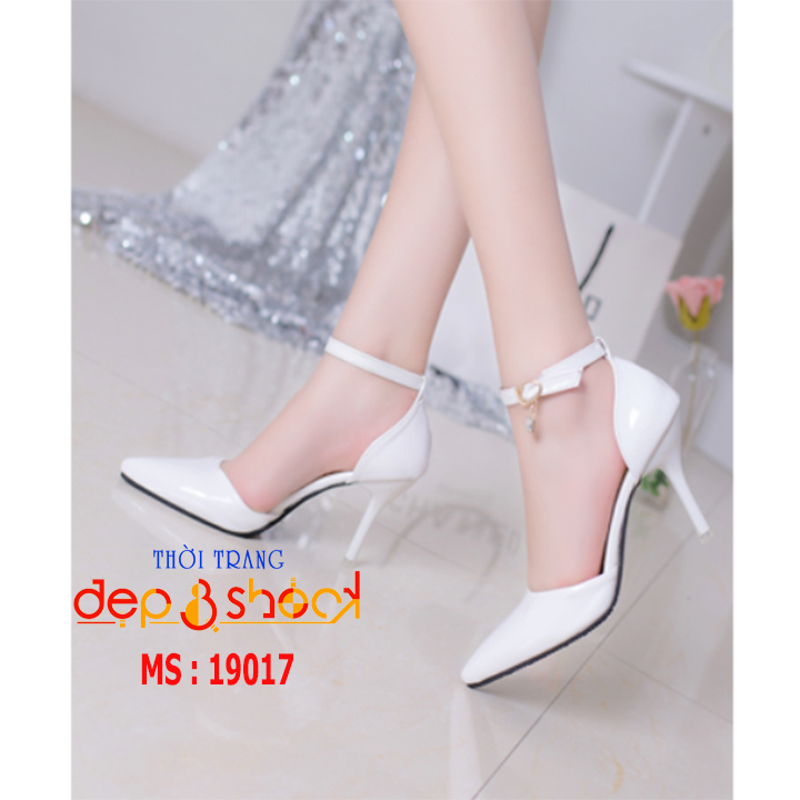 Giày sandal cao gót 7p bít mũi bigsize cap cấp Depovashock