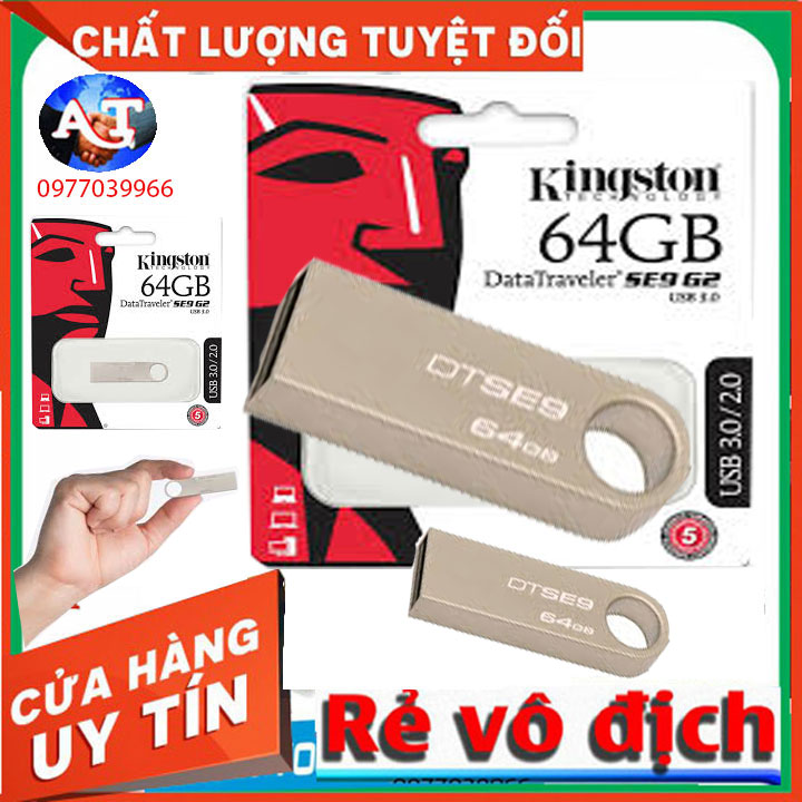 Usb Kingston 64Gb (DTse9) 2gb 16gb 32gb giá rẻ chất lượng hàng đủ dung lượng đủ định dạng NTFS VÀ FAT