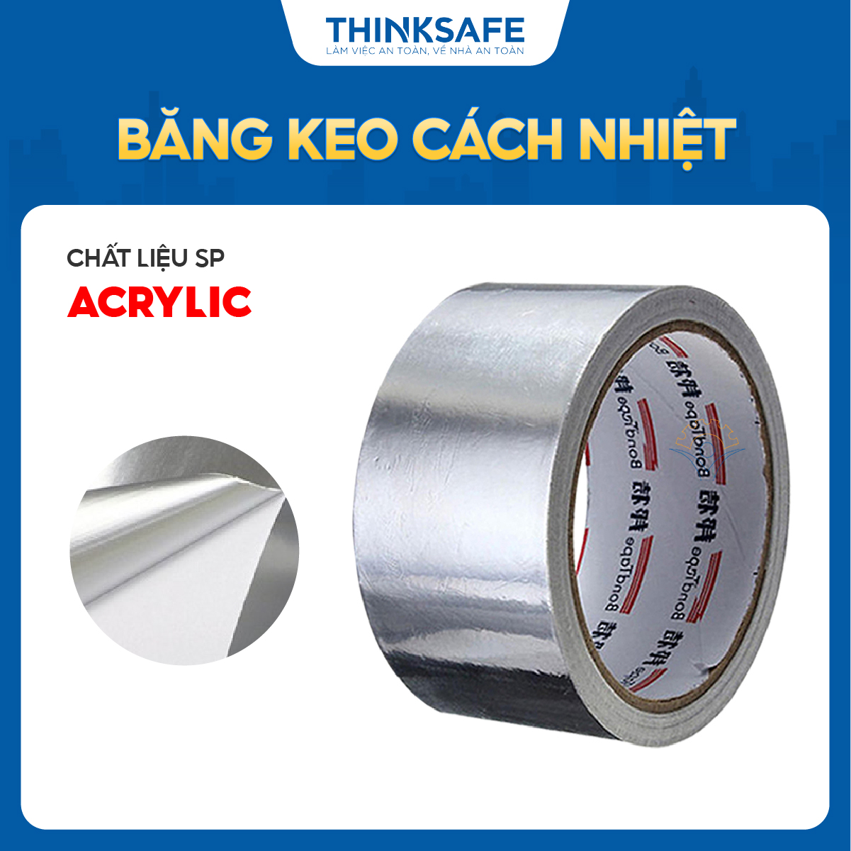 Adhesive tape silver aluminum, glue insulation flame retardant, adhesion firm durable-protective thinksafe