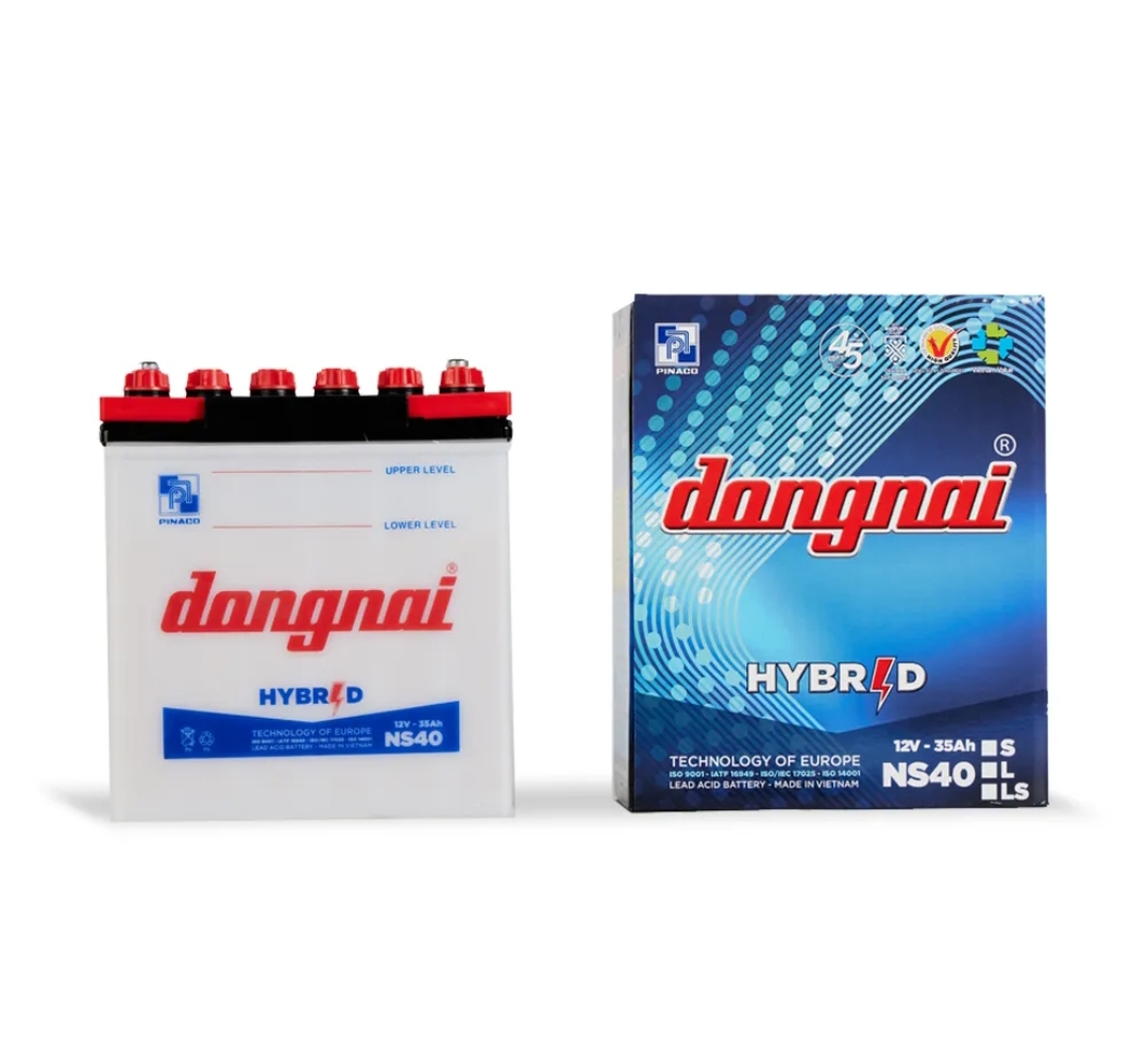 ẮC QUY ĐỒNG NAI NƯỚC 12V-35Ah (NS40) ( tặng kèm acid )