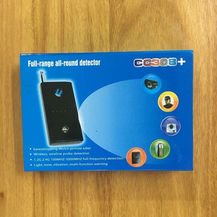 Máy phát hiện nghe lén, camera theo dõi CC308+