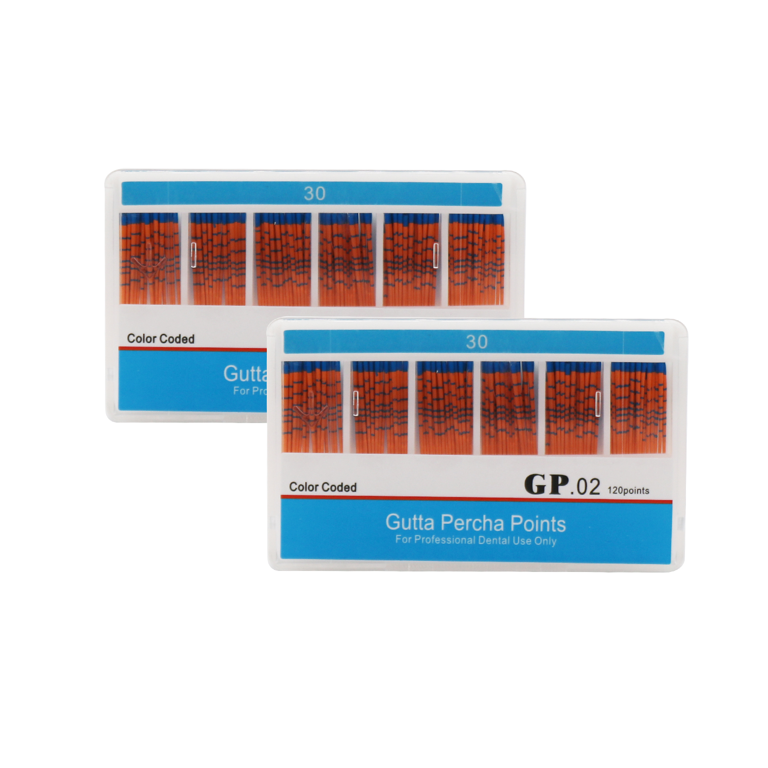 1Box 120Pcs Points Gutta Percha with Scale Taper02 04 06 Size15-40