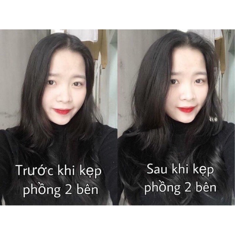 Tóc giả kẹp độn phồng hai mái