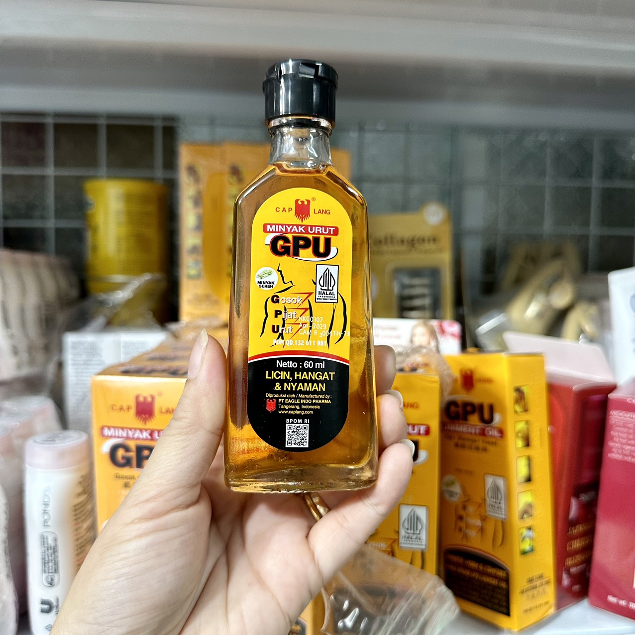 [Hcm]Gpu Massage Oil 60ml Indonesia