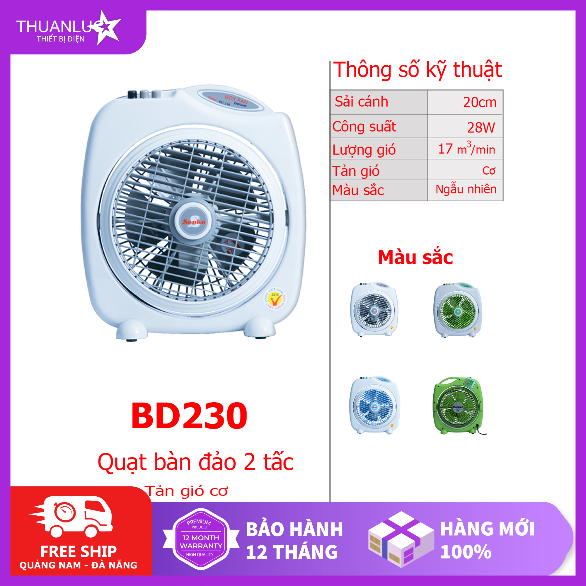 Quạt bàn đảo Senko BD230 - [ Làm Mát Diện Tích Rộng]