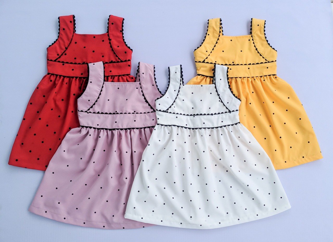 ĐẦM BÉ GÁI CHẤM BI SÁT NÁCH 11.5-29KG