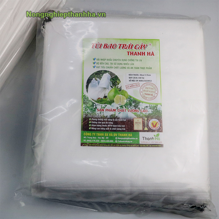 100 túi bao trái bưởi Thanh Hà kích thước 30x35cm
