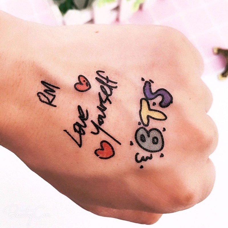 Tattoo stickers Kpop BTS waterproof set 2 pieces