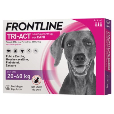 FRONTLINE TRI-ACT: TRỊ VE, RẬN, RUỒI, MUỖI CHO CHÓ ( hộp 3 tuýp)