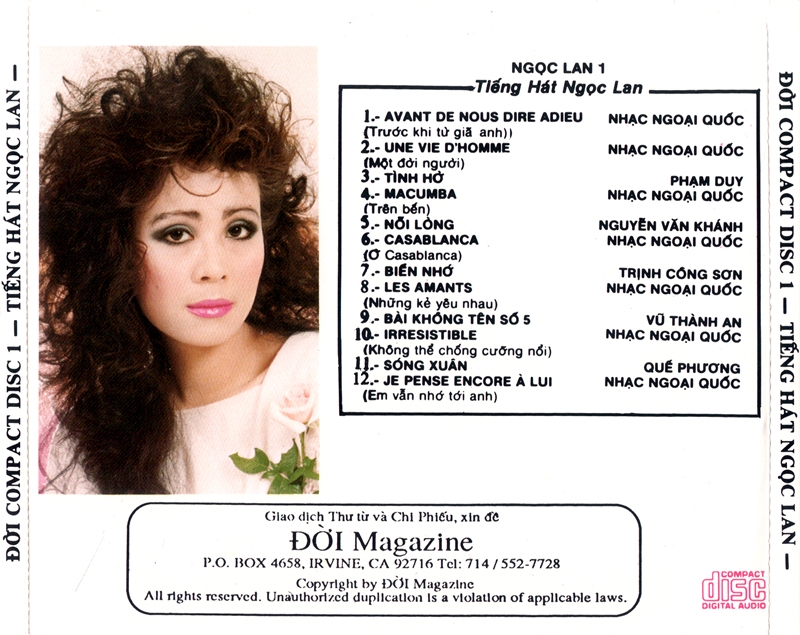 Đời CD 001 - Tiếng Hát Ngọc Lan 1